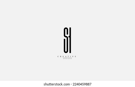 Alphabet letters Initial Monogram Logo SH HS S H
