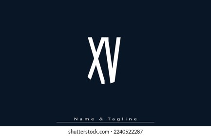 Alphabet letters Initials Monogram logo XV , VX