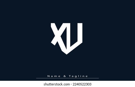 Alphabet letters Initial Monogram Logo XU, UX