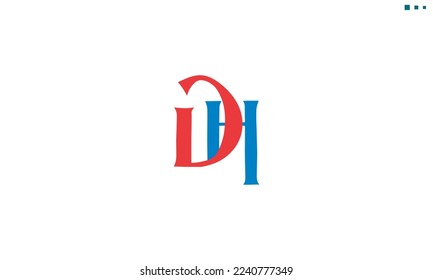 Alphabet letters Initials Monogram logo DH, HD, D and H
