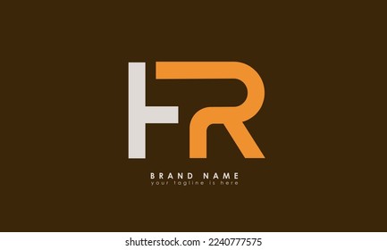 Alphabet letters Initials Monogram logo FR, RF, F and R