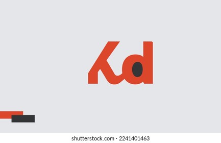 Alphabet letters Initials Monogram logo kd, dk, k and d