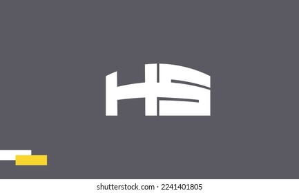 Letras alfabéticas Iniciales Logotipo de monograma hs, sh, h y s