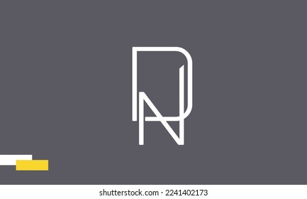 Alphabet letters Initials Monogram logo Nd, JdN, N and d