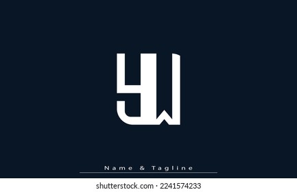 Letras alfabéticas Iniciales Logo Monograma WY , WY