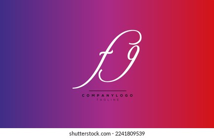Alphabet letters Initial Monogram Logo FG, FG INITIAL, FG-Brief