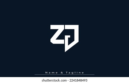Alphabet letters Initials Monogram logo ZJ , JZ