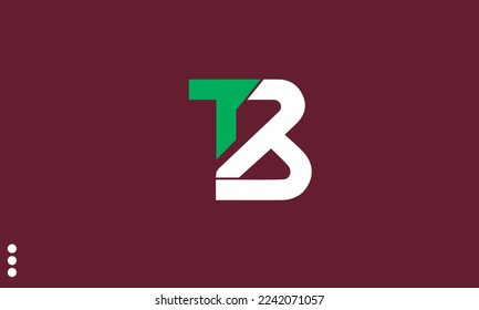 Alphabet letters Initials Monogram logo TB, BT, T and B
