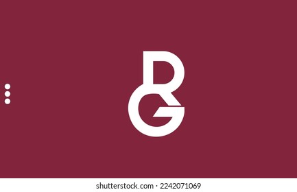 Alphabet letters Initials Monogram logo GR, RG, G and R