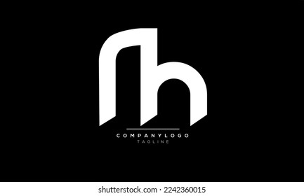 Alphabet letters Initials Monogram logo AH,AH  INITIAL ,AH  letter