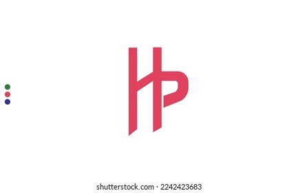 Letras alfabéticas Iniciales Monograma HP, PH, H y P