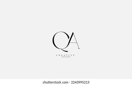 Alphabet letters Initials Monogram logo QA AQ Q A