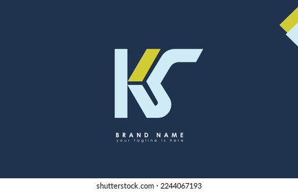 Alphabet letters Initials Monogram logo KS, SK, K and S