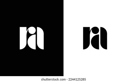 Alphabet letters Initial Monogram Logo RA, RA INITIAL, RA Letter