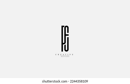 Alphabet letters Initials Monogram logo PE P E