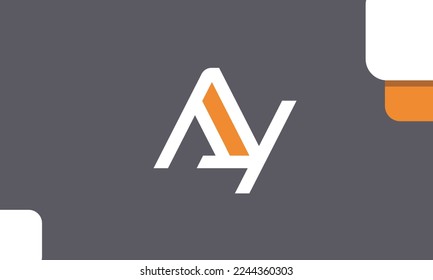 Alphabet letters Initials Monogram logo AY, YA, A and Y
