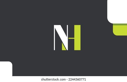 Alphabet letters Initials Monogram logo NH, HN, N and H