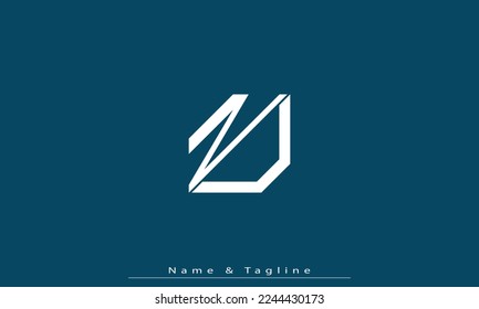 Alphabet letters Initials Monogram logo NU , UN