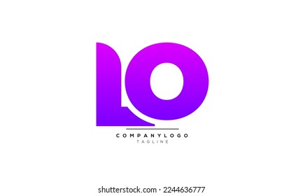 Alphabet letters Initials Monogram logo LO, LO INITIAL, LO letter