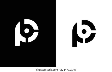 Alphabet letters Initials Monogram logo PB, PC