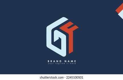 Alphabet letters Initials Monogram logo GF, FG, G and F