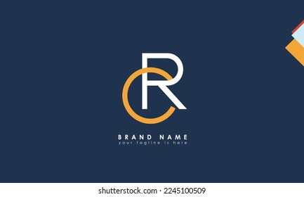 Alphabet letters Initials Monogram logo CR, RC, C and R