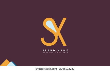 Alphabet Buchstaben Initial Monogram Logo SX, XS, S und X