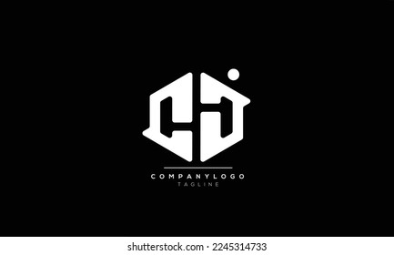 Letras alfabéticas Logo del Monograma CJ, CJ INITIAL, letra CJ