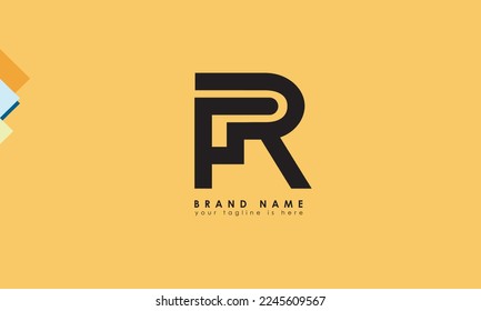 Alphabet letters Initial Monogram Logo FR, RF, F und R
