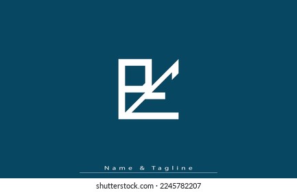 Alphabet letters Initials Monogram logo PE , EP