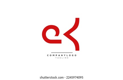 Alphabet letters Initials Monogram logo EK,EK  INITIAL,EKletter