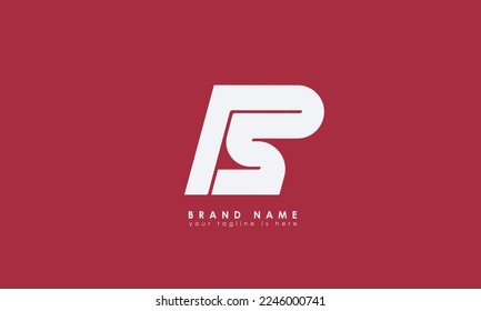Alphabet letters Initials Monogram logo PS, SP, P and S