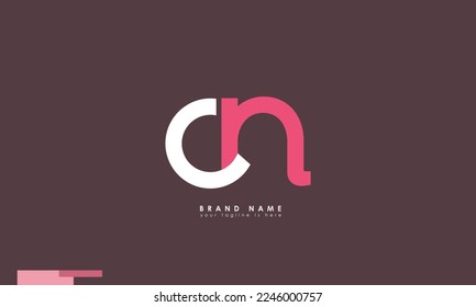Alphabet letters Initials Monogram logo CN, NC, C and N