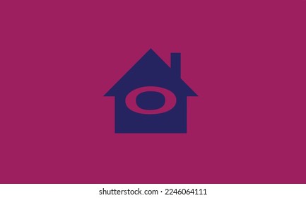 Alphabet letters Initials Monogram logo o house