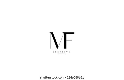 Alphabet letters Initials Monogram logo MF FM M F