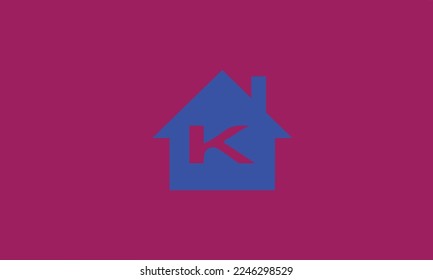 Alphabet letters Initials Monogram logo k house