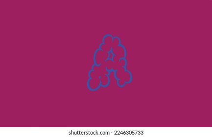 Alphabet letters Initials Monogram logo a cloud