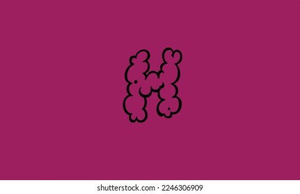 Alphabet letters Initials Monogram logo h cloud