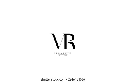 Alphabet letters Initials Monogram logo MR RM M R