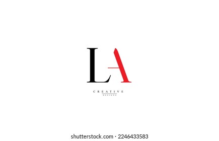 Alphabet letters Initials Monogram logo LA AL L A