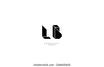 Alphabet letters Initials Monogram logo LB BL L B