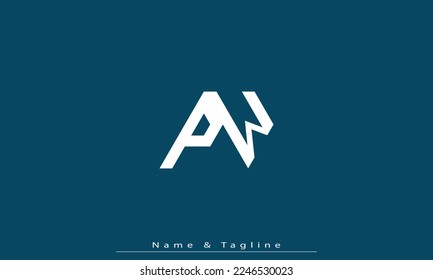 Alphabet letters Initials Monogram logo PW , WP