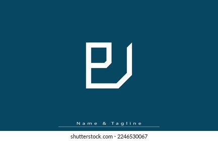 Alphabet letters Initials Monogram logo PU , UP