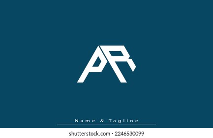 Alphabet letters Initial Monogram logo PR, RP