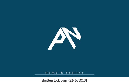 Alphabet letters Initials Monogram logo PN , NP