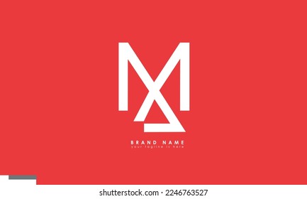 Alphabet letters Initials Monogram logo MA, AM, M and A