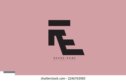Alphabet letters Initials Monogram logo FE, EF, F and E