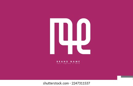 Alphabet letters Initials Monogram logo ME, EM, M and E