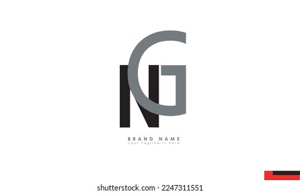 Alphabet letters Initials Monogram logo NG, GN, N and G