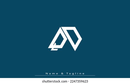 Letras alfabéticas Iniciales Monograma QD , DQ